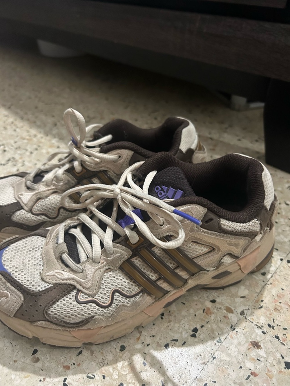 adidas Beige and Brown Low-Top Sneakers - Paso Fino (Bad Bunny) - Picture 2 of 3